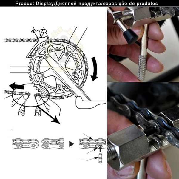 Cykel Kedje Kutter Verktyg Brossare Väg MTB El Cykel Reparation Demontering Verktyg Cykel Kedja Pin Splitter Enhet