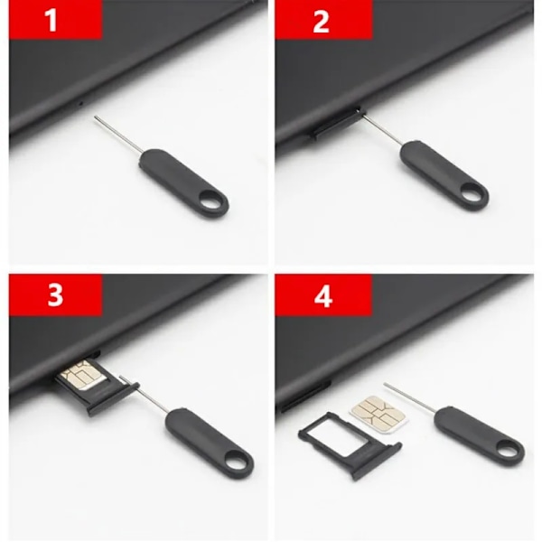 10 stykker Universal Sim Kort Bakke Pin Udkast Fjernelse Nål Åbner Ejektor Til Generelt Mobil Telefon