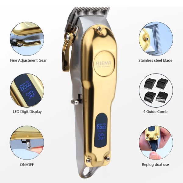 Hår klipper elektrisk hår trimmer trådløs barbermaskine trimmer hår klippemaskine til mænd genopladelig USB