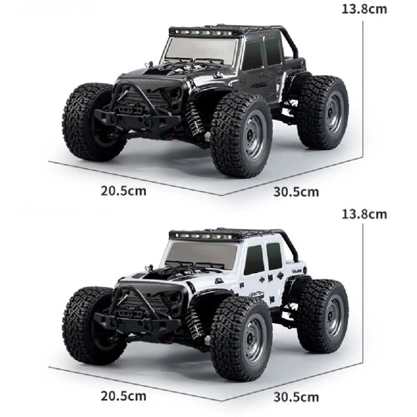 Maasto 4WD LED ajovaloilla 2.4G vedenpitävä kaukosäädin ohjaus Monster Truck