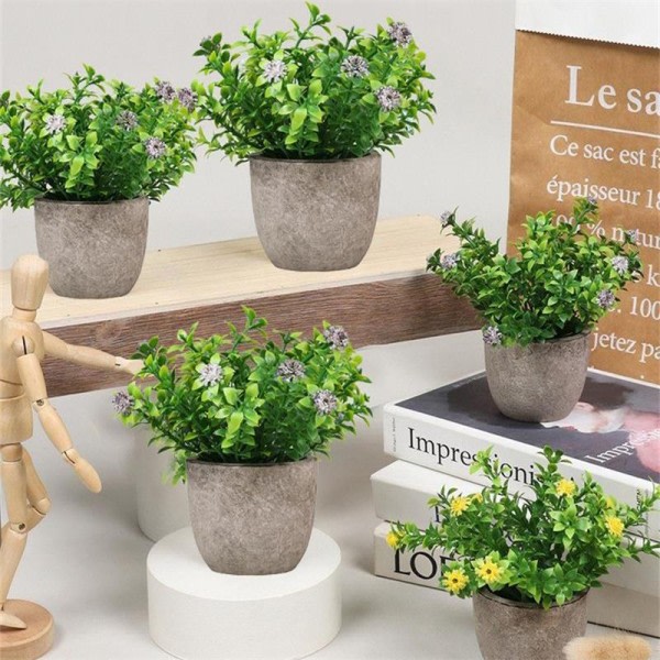 Mini kunstig  planter bonsai  mini simulering søt passer for kontor skrivebord dekorasjon bonsai