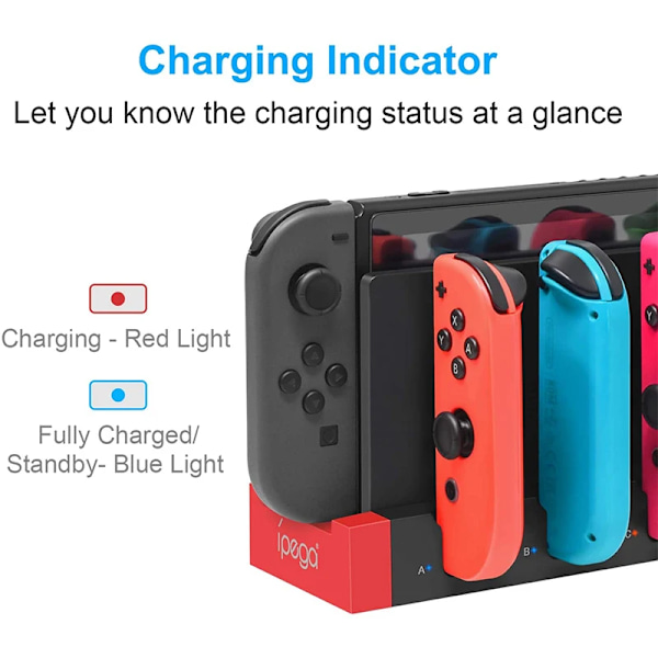 Switch Joy Con Controller Laddare Dock Station Station Holder