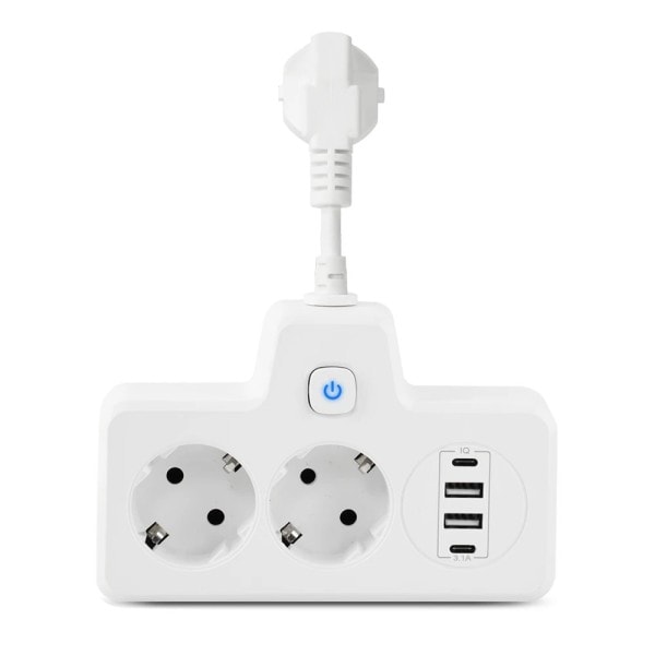 EU Plug Uttag Power Strip Vägg Socket Expansion Plug PD QC3.0 Snabb Charge Multitap USB Laddare
