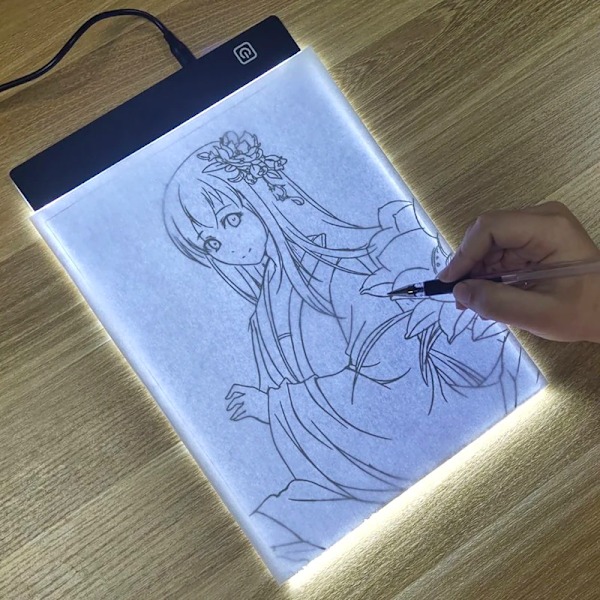 Led ritning kopia block 3 nivå dimbar bräda bord animation målning
