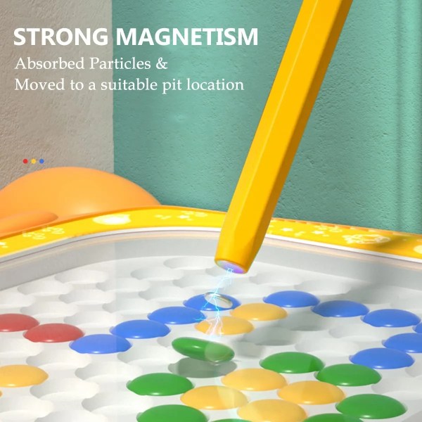 Magnetisk tegnebrett for barn stort Doodle brett med magnet perler og penn søte krabbe leker