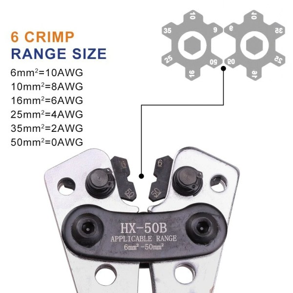 Tube Terminal Crimper Hex Crimp Verktøy