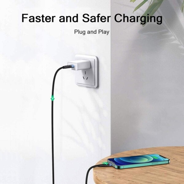 Hurtig opladning Lightning kabel USB data kabel telefon oplader ledning