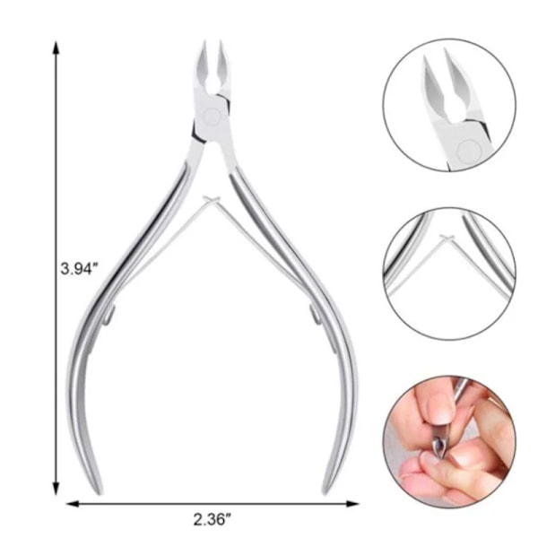 Nagel Nagelband Sax Rostfritt Stål Manikyr Pedikyr Verktyg Silver Död Skin Sax Nipper Clipper Verktyg