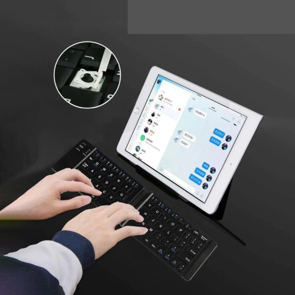 Mini Langaton Bluetooth Taittuva Näppäimistö,Foldable Langaton Näppäimistö IOS/Android/Windows ipad Tabletti puhelin