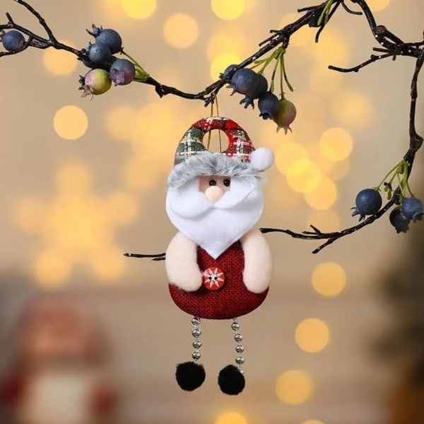 Hängande jul dekoration björn docka hängande dekoration 3d jul träd prydnader