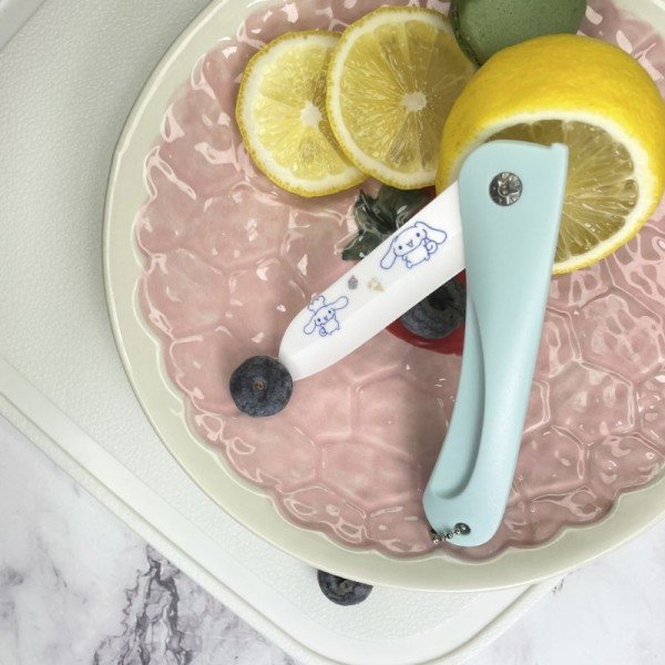 Hello Kitty Cinnamoroll Portable Mini Reise Husholdning Peeler Mat Kniv