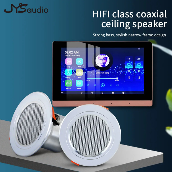 Smart Home Theater Ljud Förstärkare WiFi Bluetooth In-wall Android Musik Panel Stereo Mini Tak Högtalare Set Hotell Bostäder