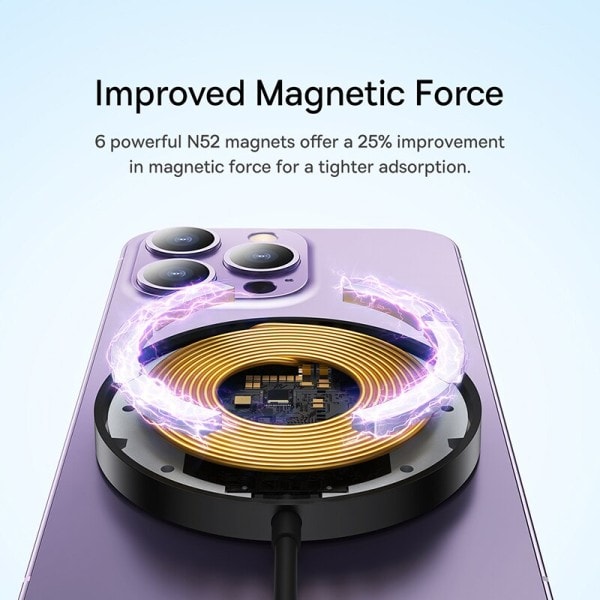 Magnetisk Trådløs Oplader Til iPhone Hurtig Trådløs Opladning Pad