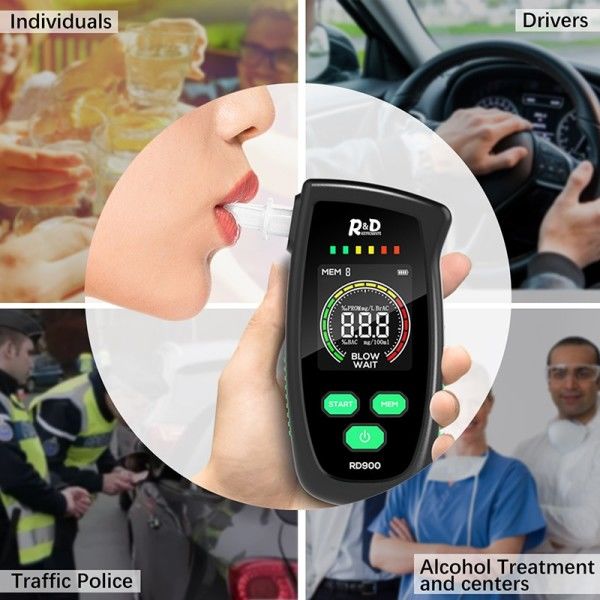 Digital Breath Alkohol Tester Mini Professionell Polis Alkohol Tester Breath Rupit Körning Analyzer