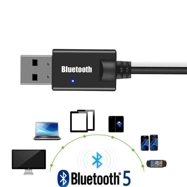 Mini 3.5MM Jack AUX Bluetooth Receiver Car Kit Audio MP3 Music USB Ström Adapter