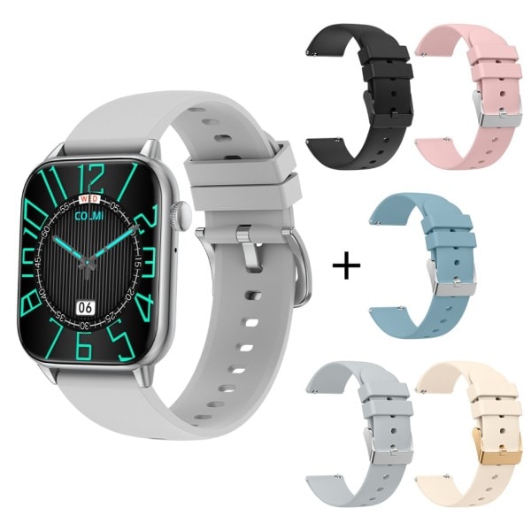 C60 Smartwatch 1,9 tommer Fuld Skærm Bluetooth Opkald Hjerte Søvn Monitor 19 Sport Modeller Smart Ur