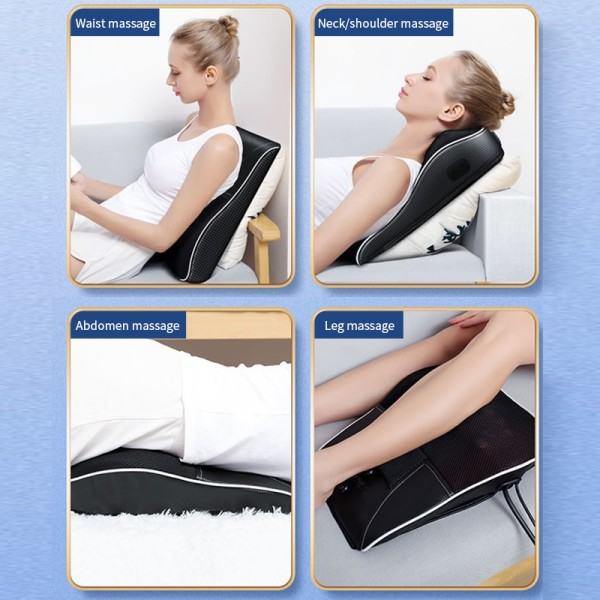 Elektrisk Shiatsu Hode Nakke cervikal Traksjon Kropp Massager Bil Rygg Pute