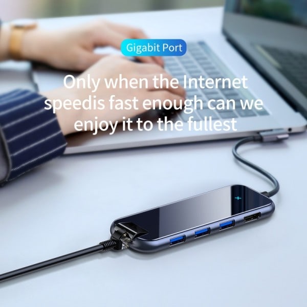 USB tyyppi C HUB HDMI-yhteensopiva telakka asema RJ45 Lan Multi USB PD 3.0 MacBook Pro Air 4K USBC jakaja