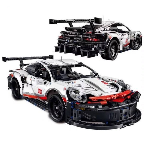 Teknisk Porscheed 911 RSR Super Racing Bygningsblokker Klosser Modell Super bil leker