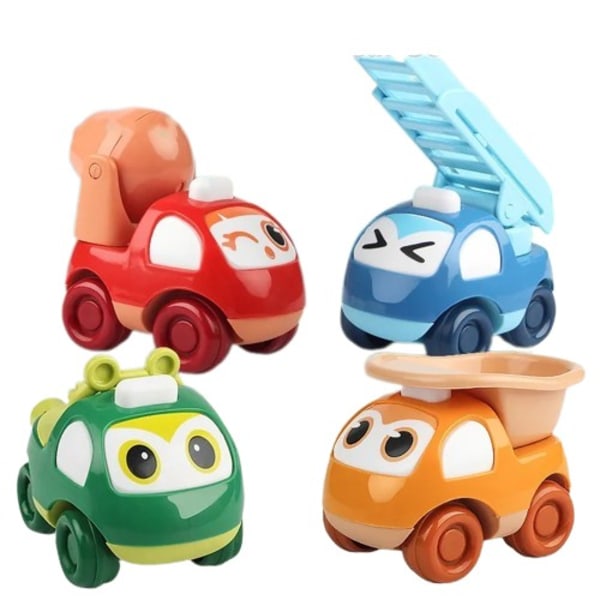 Sød tegneserie teknik bil legetøj til 0-3 år gamle børn byggeri mixer dumper lastbil