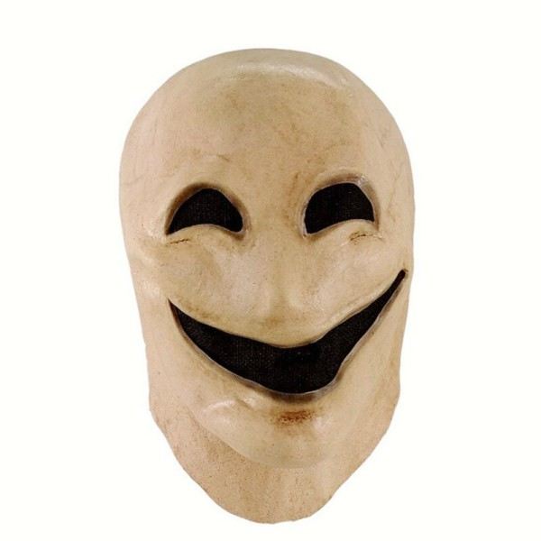 Skräck Smile Nej Ansikte Man Latex Mascara Full Huvud Terror Ansiktslös Förklädnad Cosplay Mask