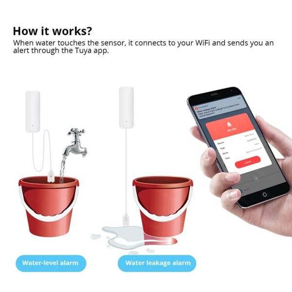 Smart WIFI Vand Lækage Sensor Flow Lækage Detektor Vand Flow Sensor