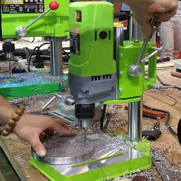 Mini benk bor benk boring maskin variabel hastighet boring chuck 1-16mm for diy tre metall elektrisk verktøy