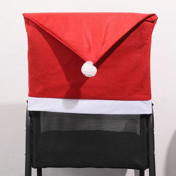 Jul dekoration jul stol överdrag tomten claus snögubbe stol ärm