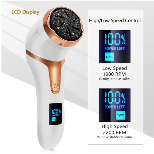 Elektrisk Pedikyr Verktyg Fot Skötsel Fil Ben Klackar Ta bort Hårt Knäckt Död Hud Callus Remover