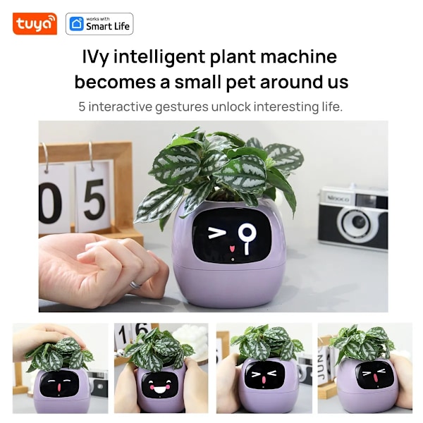 Tuya Ivy Smart Planter,endless Fun Over 49 Rich Expressions