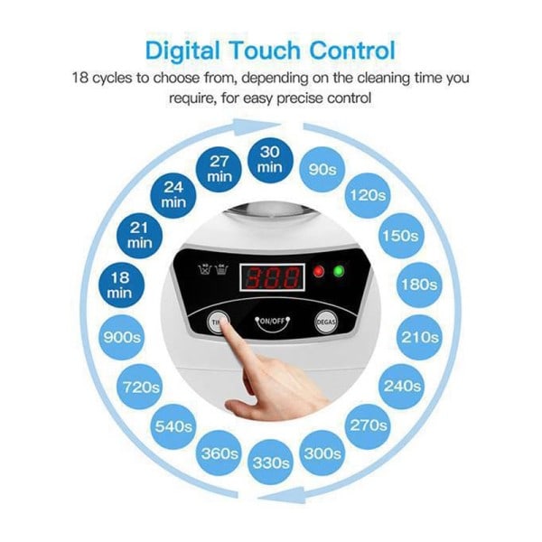 600ML Ultraljud Cleaner Bad Timer for Smycken Delar Ultrasound Sonic Cleaner