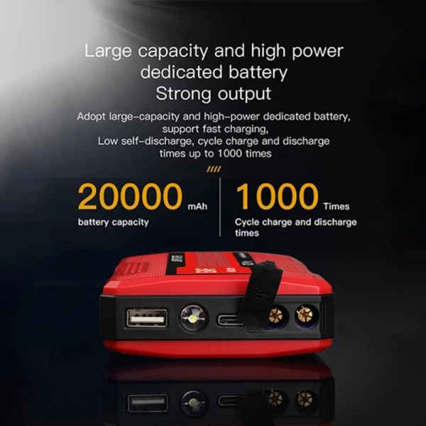 Universal Bil Batteri Jump Starter Portabel Bil Batteri Booster Laddare Booster Power Bank Starting Device