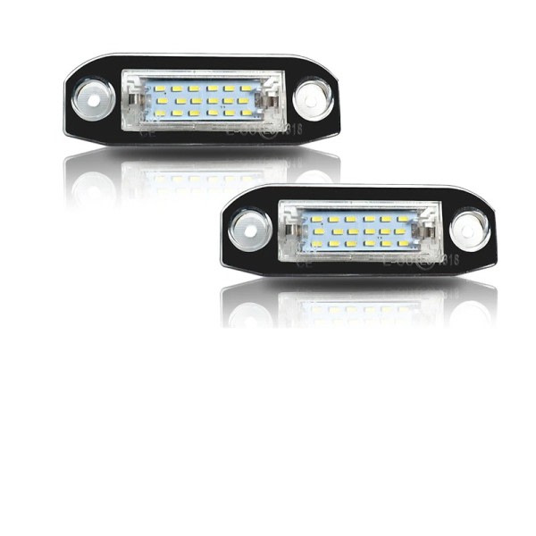 Xenon White OEM-Fit Full LED Licens Plate Light För Volvo S80 XC90 S40 V60 XC60 S60 C70 XC70 V70 Car-Styling Nummer Lampa