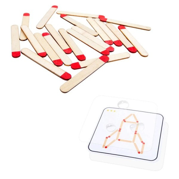 Montessori matcher pussel spel trä leksaker gör-det-själv matte geometri bräda spel