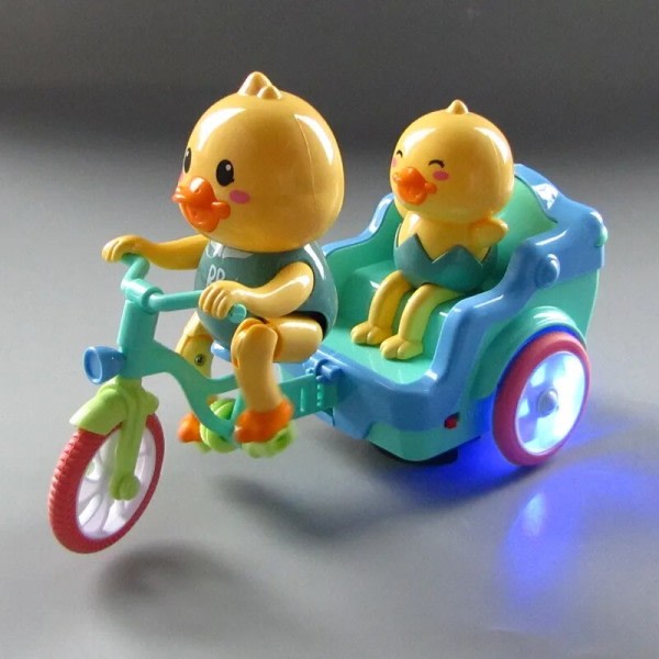 Sähkö Ankka Stunt kolmipyörä muovi lelu sarjakuva eläin hauska ratsastus musiikilla kevyt interaktiivinen lelut