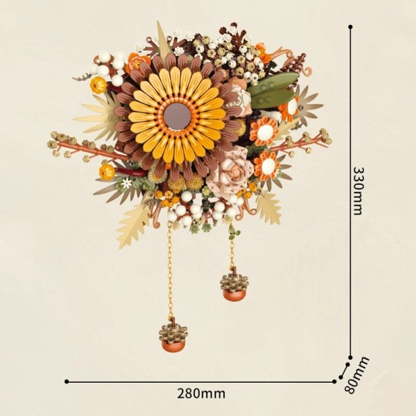 Nordisk Konst Vägg Blomma Evig Bukett Botanisk Samling Torkad Blomma Byggkloss Dekor Pussel Leksaker