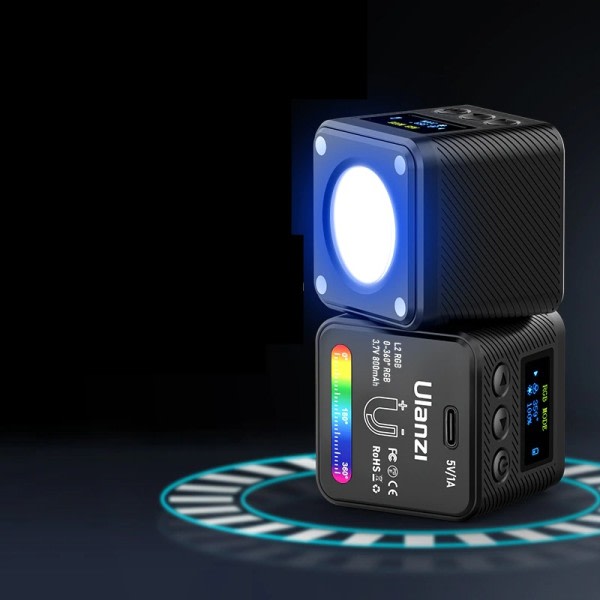 Mini COB RGB Video Lys Magnetisk Full Farge RGB LED Fotografi Belysning