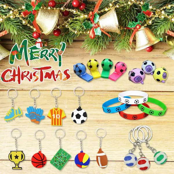 jul advent kalender fodbold grid jul nedtælling børn fodbold legetøj