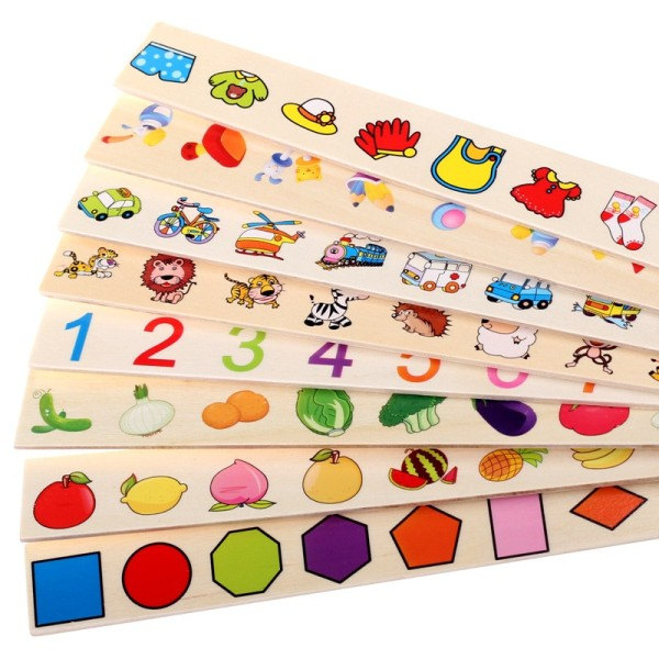 Lapset Puinen Olo sarjakuva Pulma Äly Oppiminen Montessori Pulma lelu