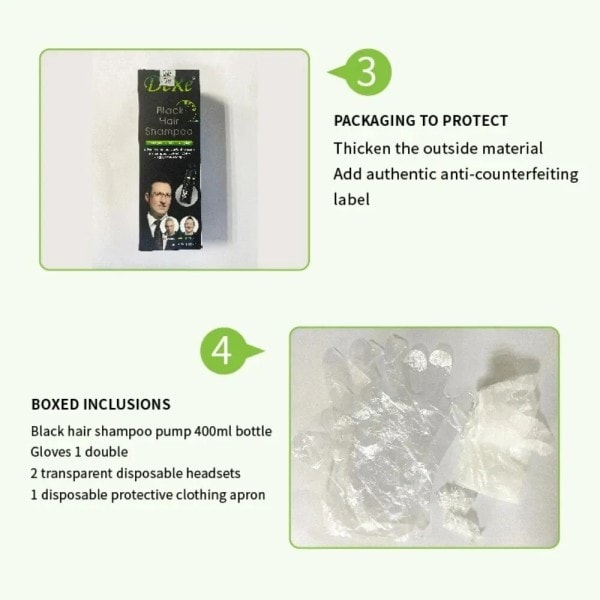 400ml musta värjätty shampoo musta hius väri yrtti aines ginseng inkivääri