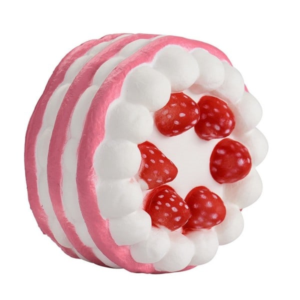 sød jordbær kage stress reliever squishy langsomt stigende creme duftende dekompression kur legetøj
