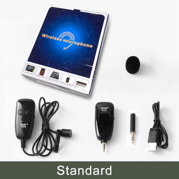 Lavalier Lapel Langaton mikrofoni Real Time Tallennus Vlog Mic Youtube Live haastattelu