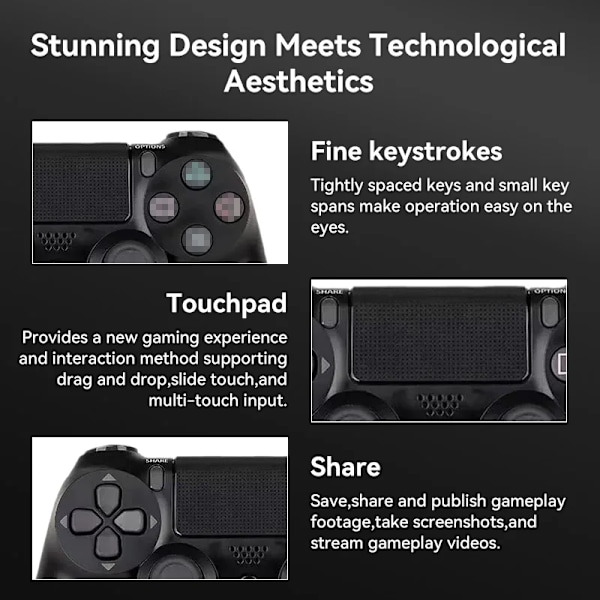 Professionell Trådlös Bluetooth Kontroller Grip, Somatic Vibration, Trigger Feedback, Semester Gåvor