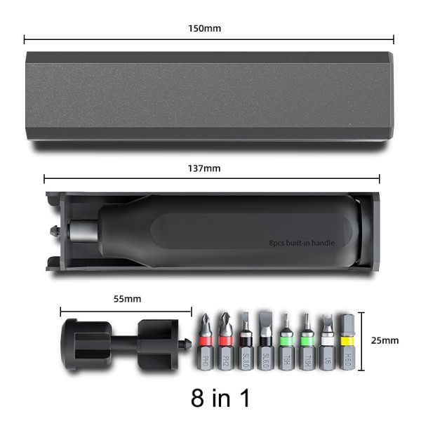 46 i 1 Skruvmejsel set magnetisk skruvmejsel bitar torx hex skruv drivrutin set precision telefon PC reparation verktyg