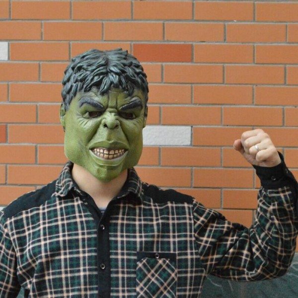 Superhjälte Hulk Vuxen Latex Mask Cosplay Dräkt Masker Full Face Hjälm Halloween