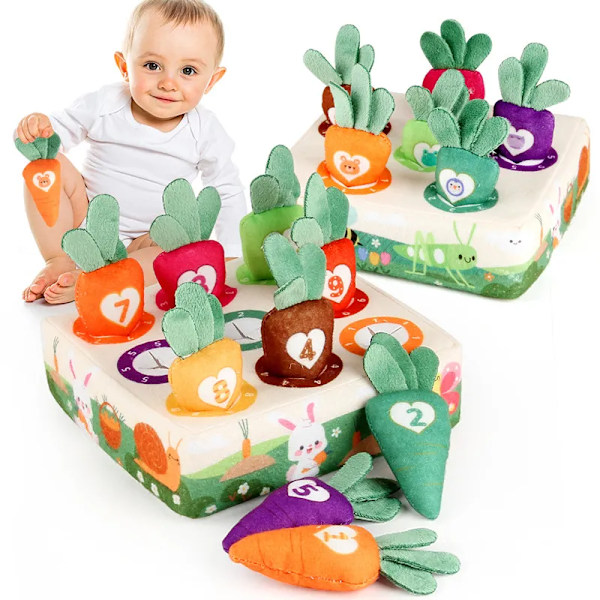 Montessori lelut vauva veto porkkana pehmo lelu numero muoto väri sopiva lelut