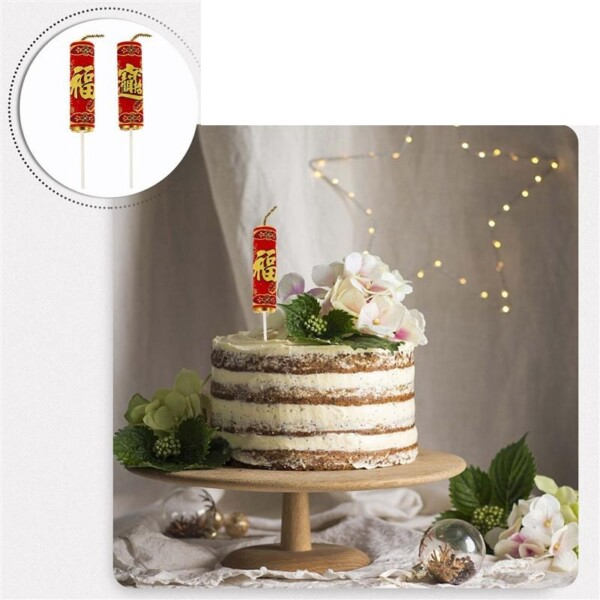 Cake Toppers Festival  Bile Lovely Birthday Care Ornament Sähinkäinen Jälkiruoka Topper kakku Insert kortit