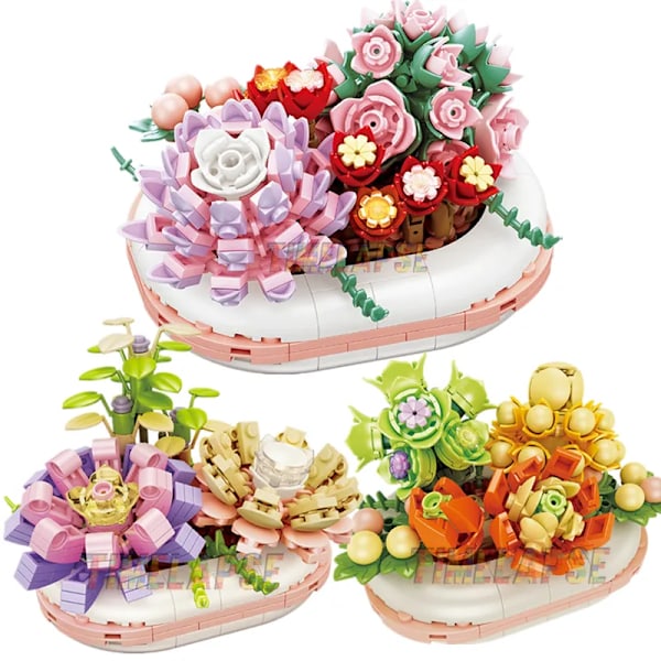 Noctilucent Potte Planter Sukkulenter Bonsai Tre Gards Romantic Bygning Klosser Modell Klosser