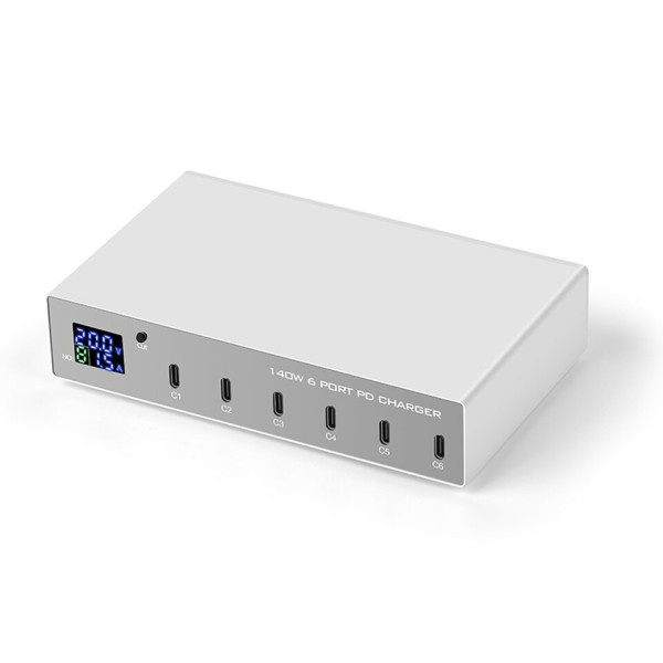 140W 6 1 PD laturi pikalataus 3.0 USB C pikalataus asema lataus iPhone kannettavalle tyyppi c 30W