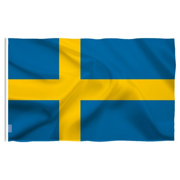 Wave 90X150cm SWE SE Kongeriget Sverige Flag Sverige Flag Banner